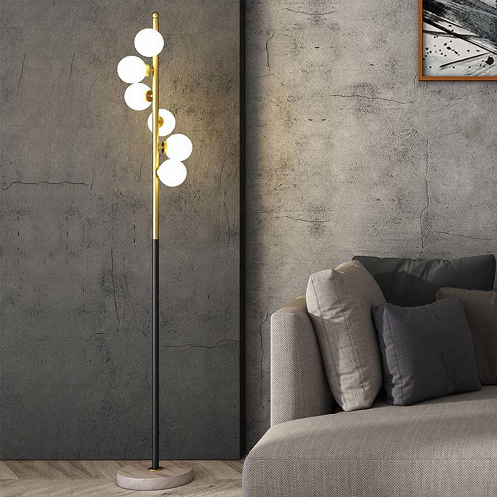 Simple Led Living Room Floor Lamp Nordic Simple Glass Ball Marble Standing Lamp Home Deco Lighting Fixtures Bedside Lamps G4 in measurements 1000 X 1000