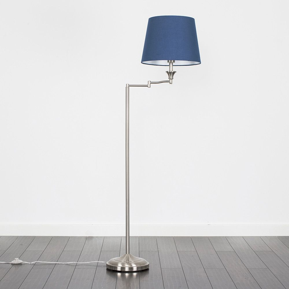 Sinatra Floor Lamp With Navy Blue Aspen Shade In 2019 Blue inside measurements 1000 X 1000