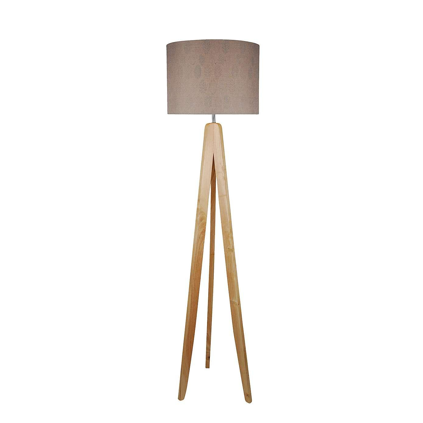 Skandi Natural Leaf Tripod Floor Lamp Dunelm Tripod Lamp pertaining to sizing 1389 X 1389