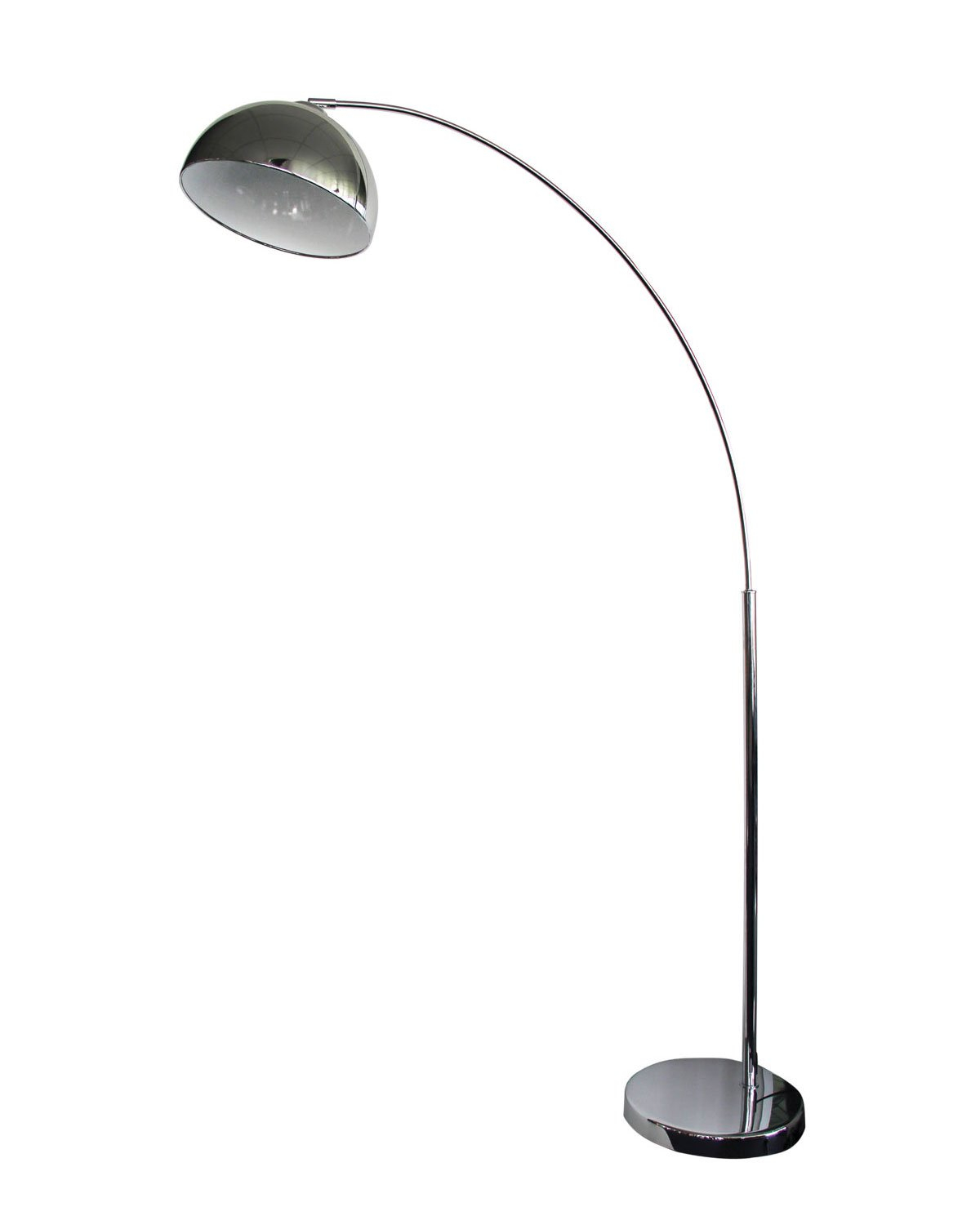 Sl91201ch 02 Dome Movable Head Arc Retro Chrome Curved Floor Lamp E27 H 1700mm P 950mm Bd 320mm with size 1200 X 1500