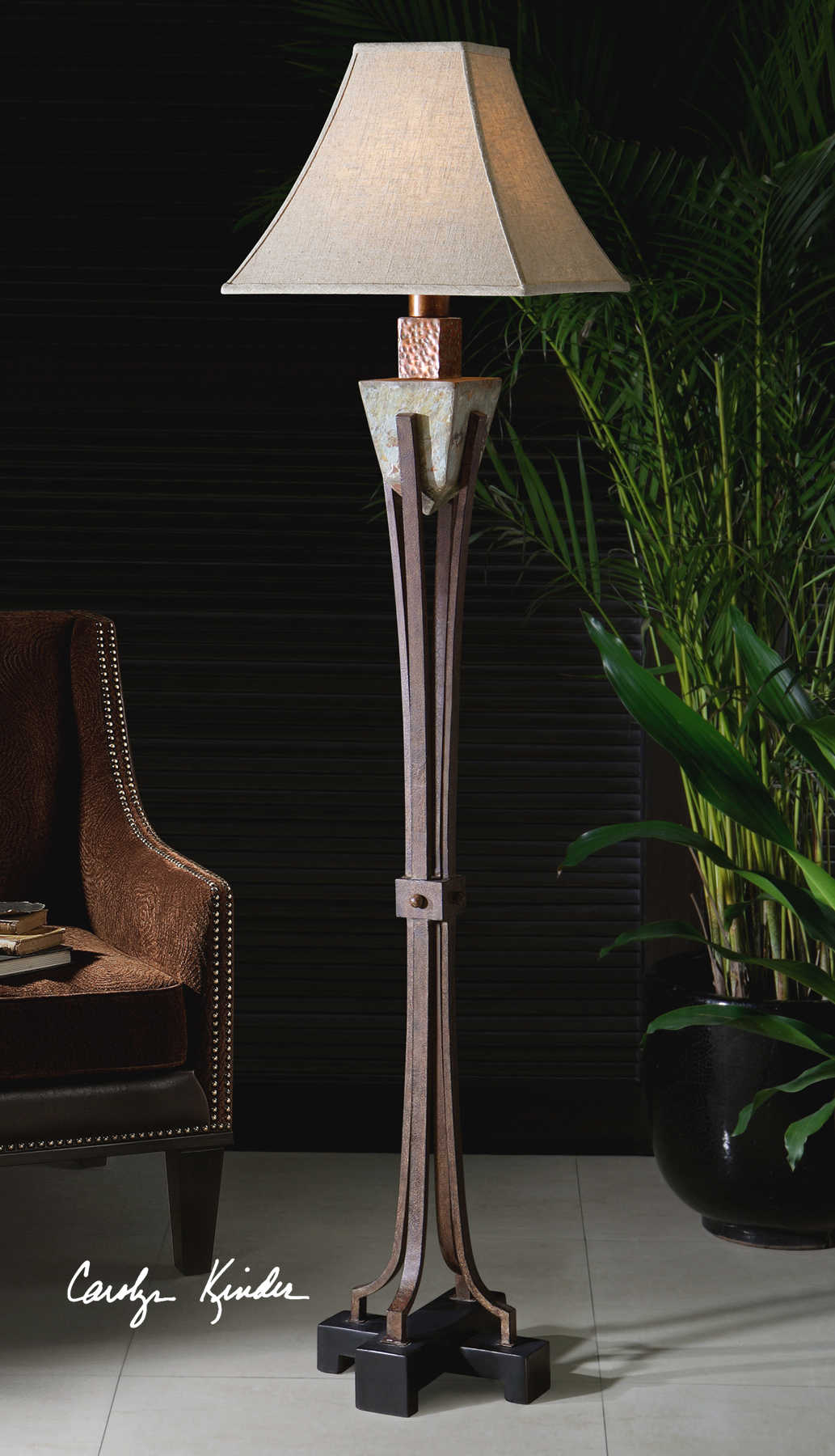 Slate Floor Lamp Uttermost with sizing 1033 X 1800