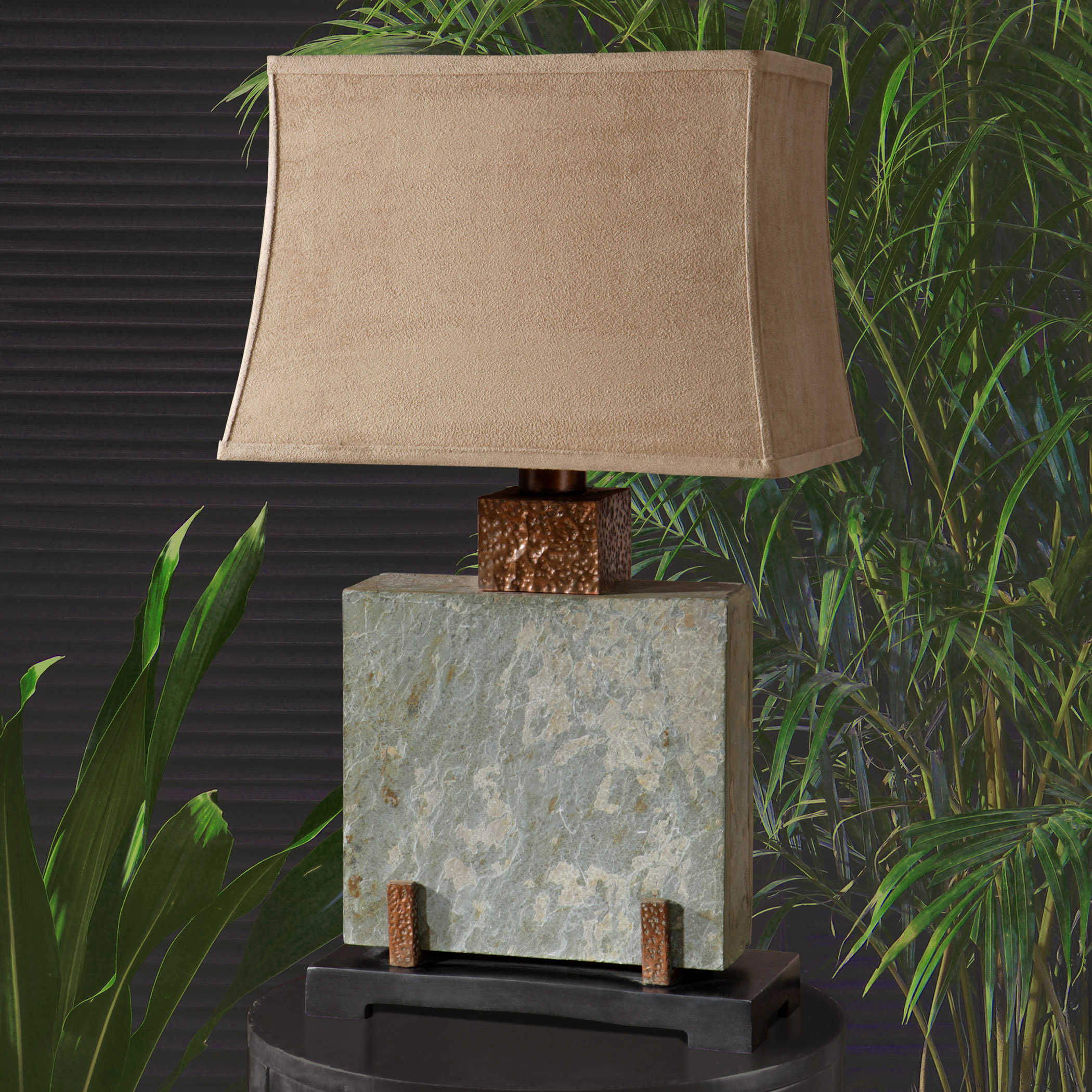 Slate Square Table Lamp Uttermost for measurements 2100 X 2100