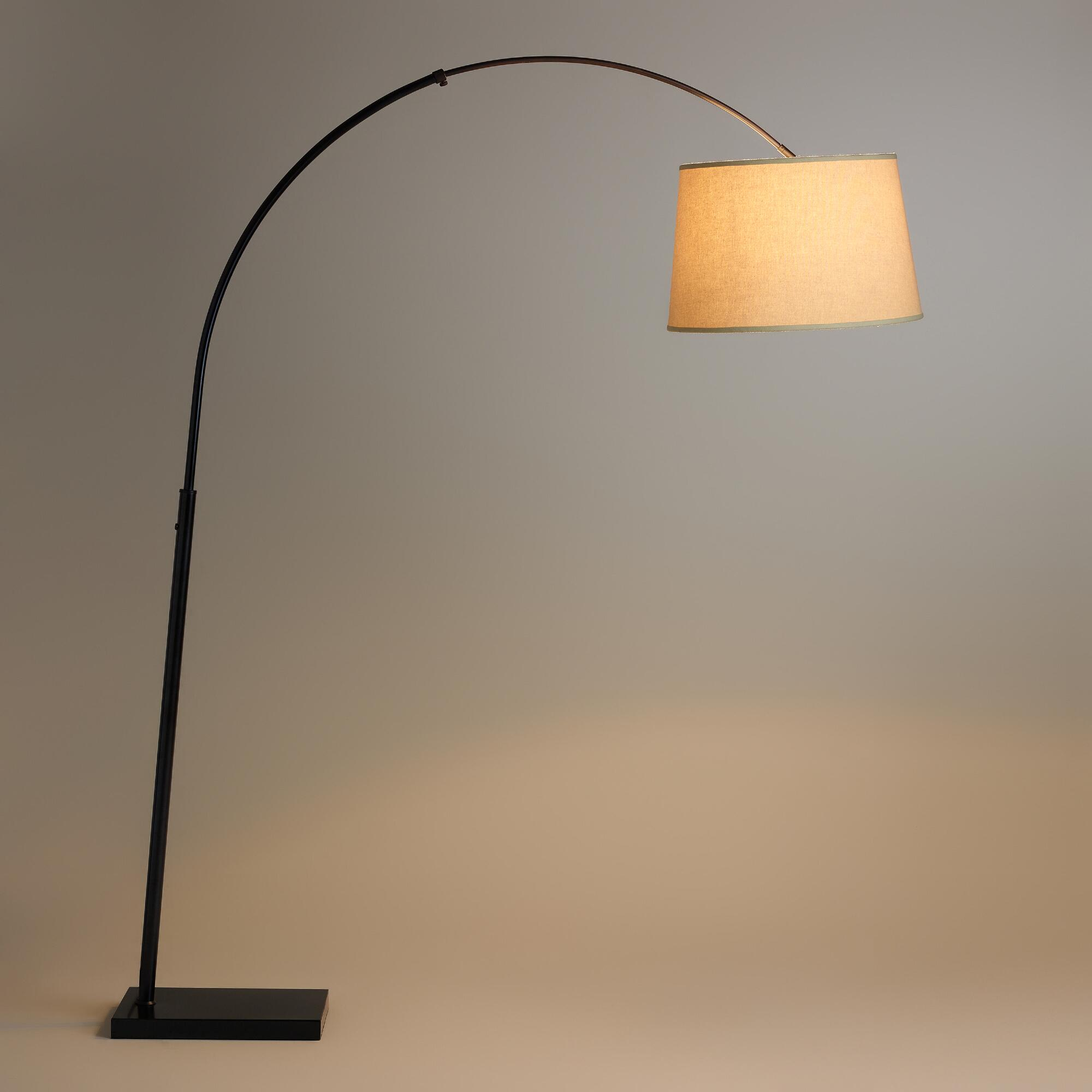 Sleek And Dramatic The Loden Arc Floor Lamp Base Creates throughout proportions 2000 X 2000