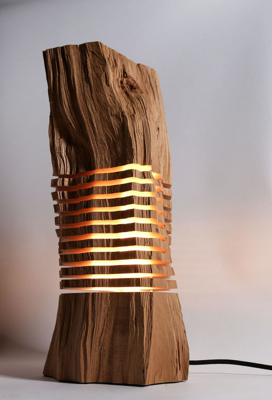 Sliced Lamps Made From Real Firewood Show The Beauty Of throughout proportions 880 X 1294