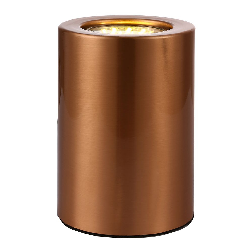 Small And Contemporary Brushed Copper Led Tablefloor Lamp Uplighter with regard to measurements 1000 X 1000