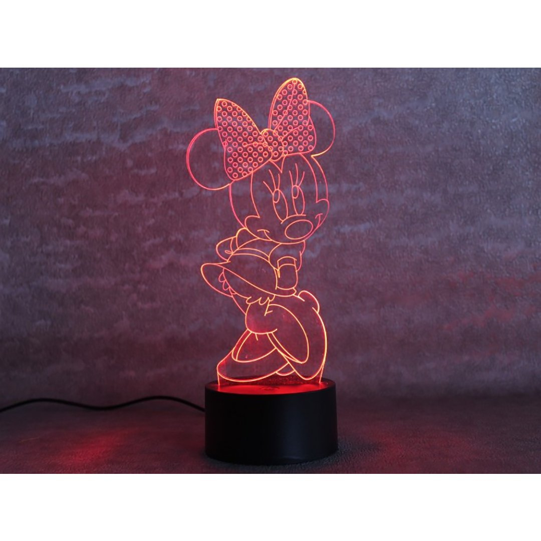 Smart Touch 3d Illusion 7 Color Led Light Minnie Mouse 3d for dimensions 1080 X 1080