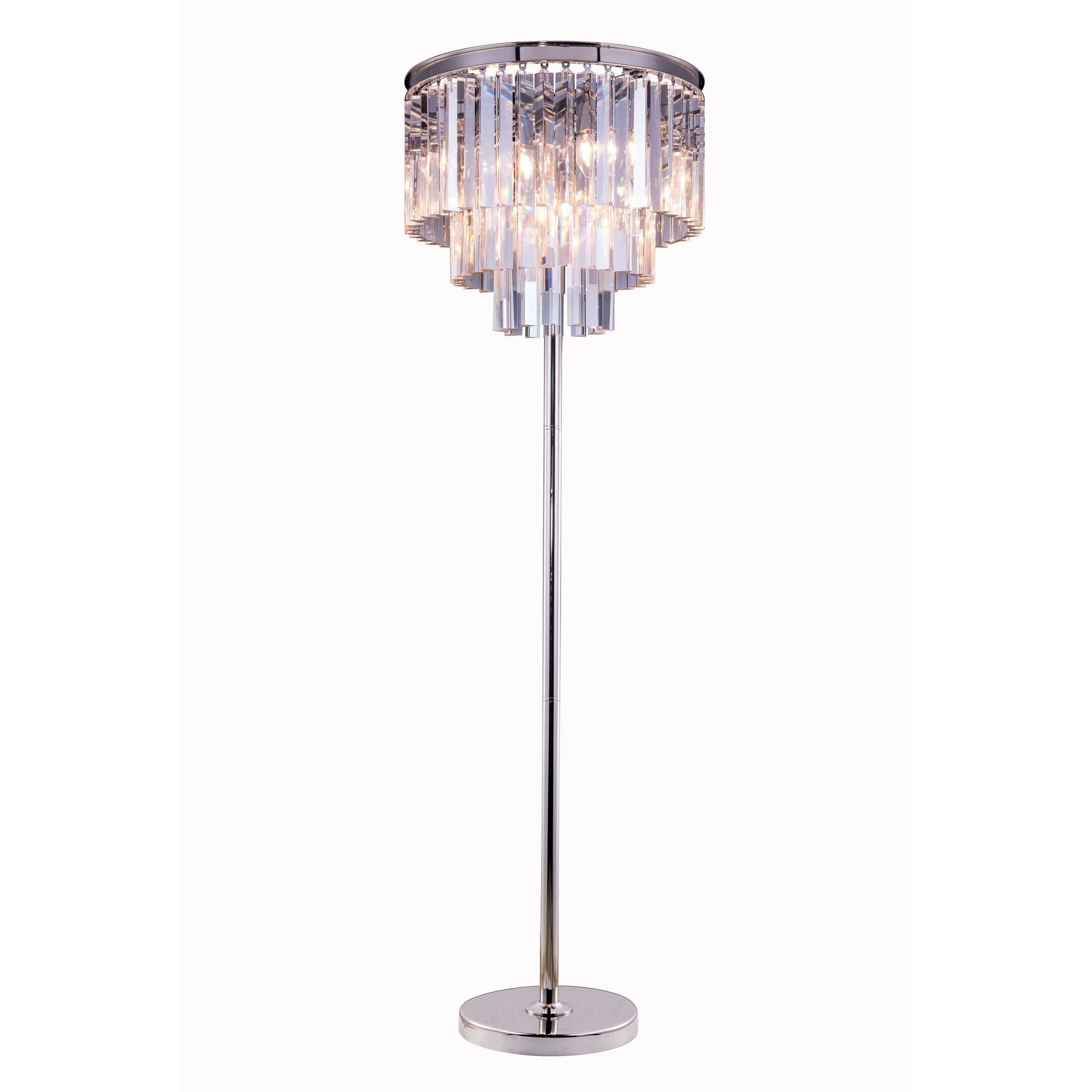 Somette Perth Collection Grand Crystal 63 Inch Floor Lamp in size 2500 X 2500
