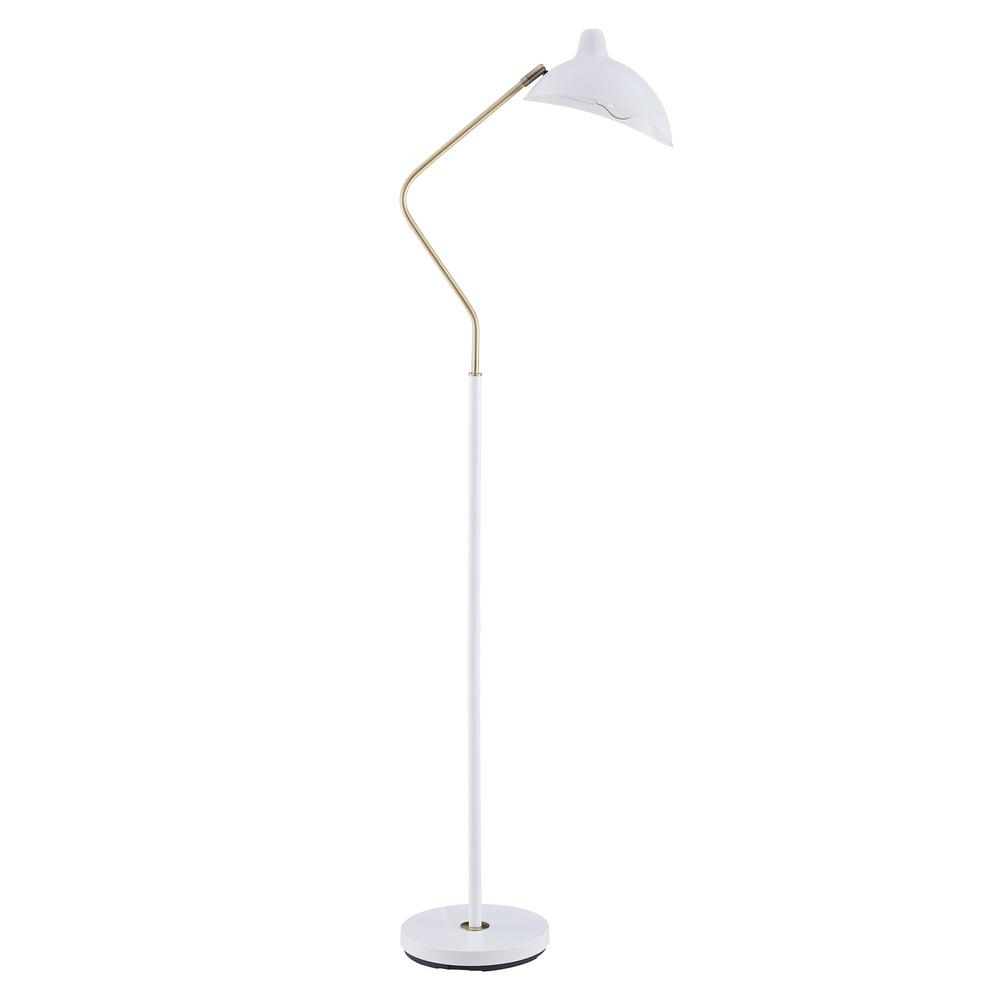 Southern Enterprises Ximena 61 In White Contemporary Metal Floor Lamp in dimensions 1000 X 1000