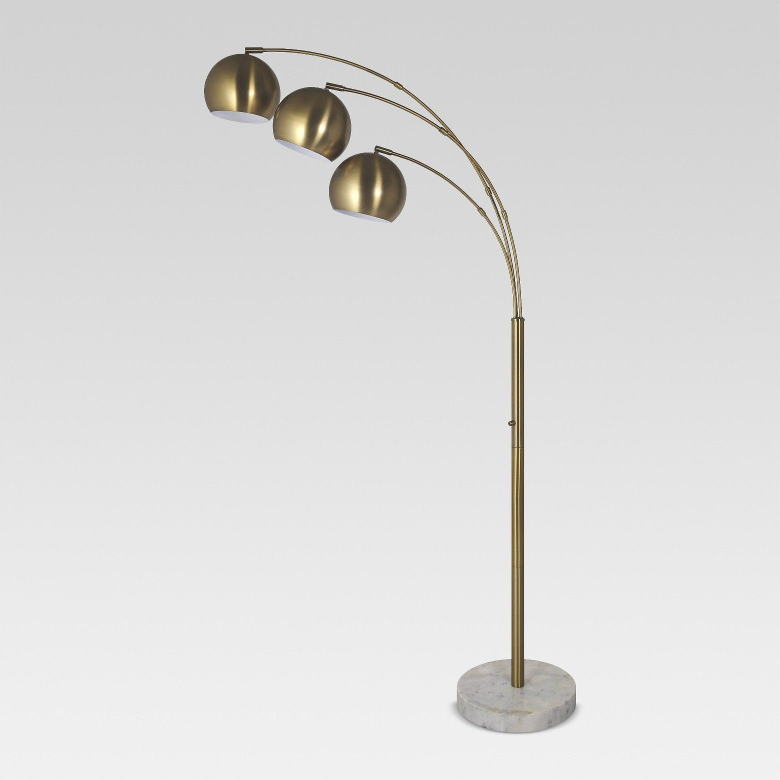 Span 3 Head Metal Globe Floor Lamp Brass Lamp Only with regard to size 1560 X 1560
