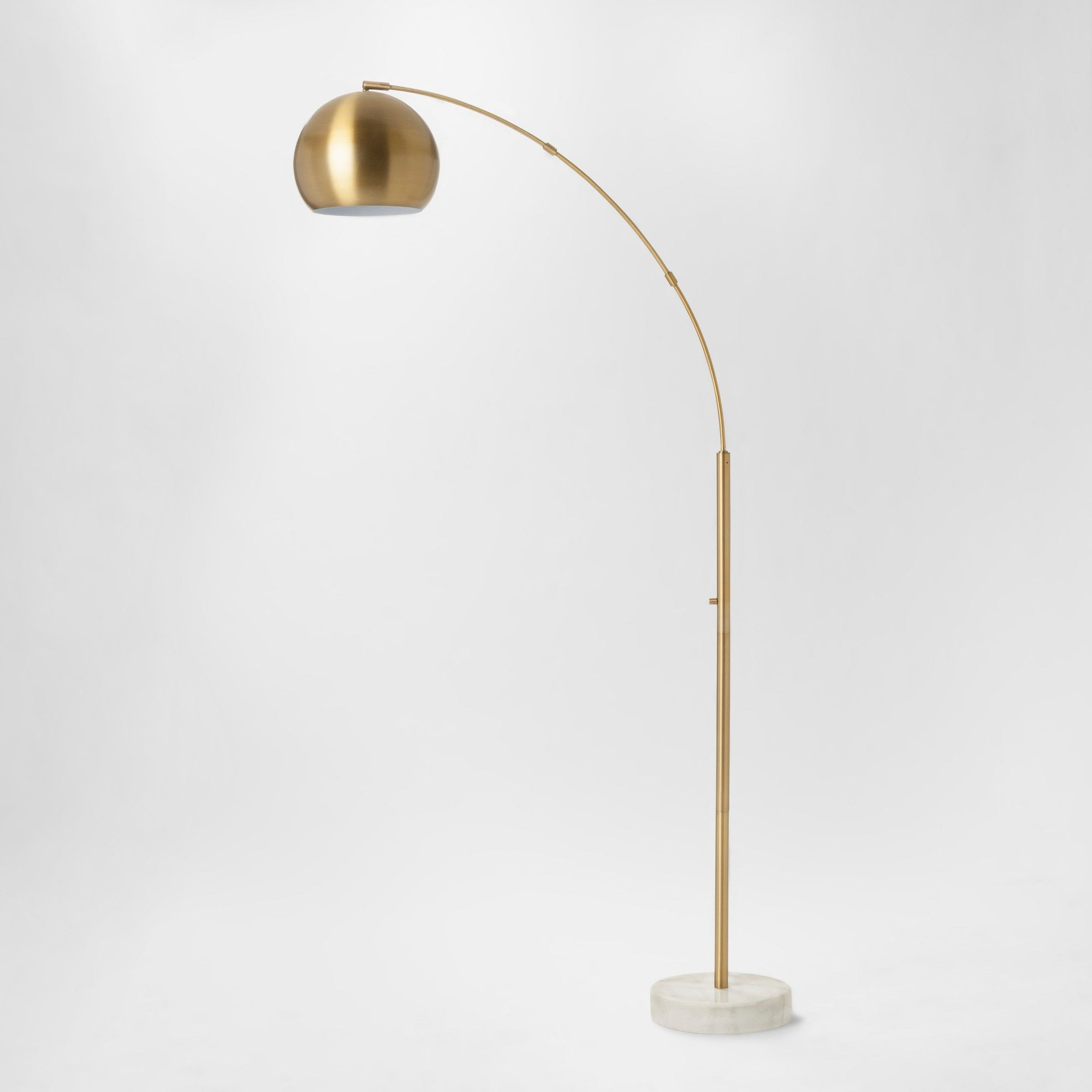 Span Single Head Metal Globe Floor Lamp Brass Includes in proportions 2000 X 2000