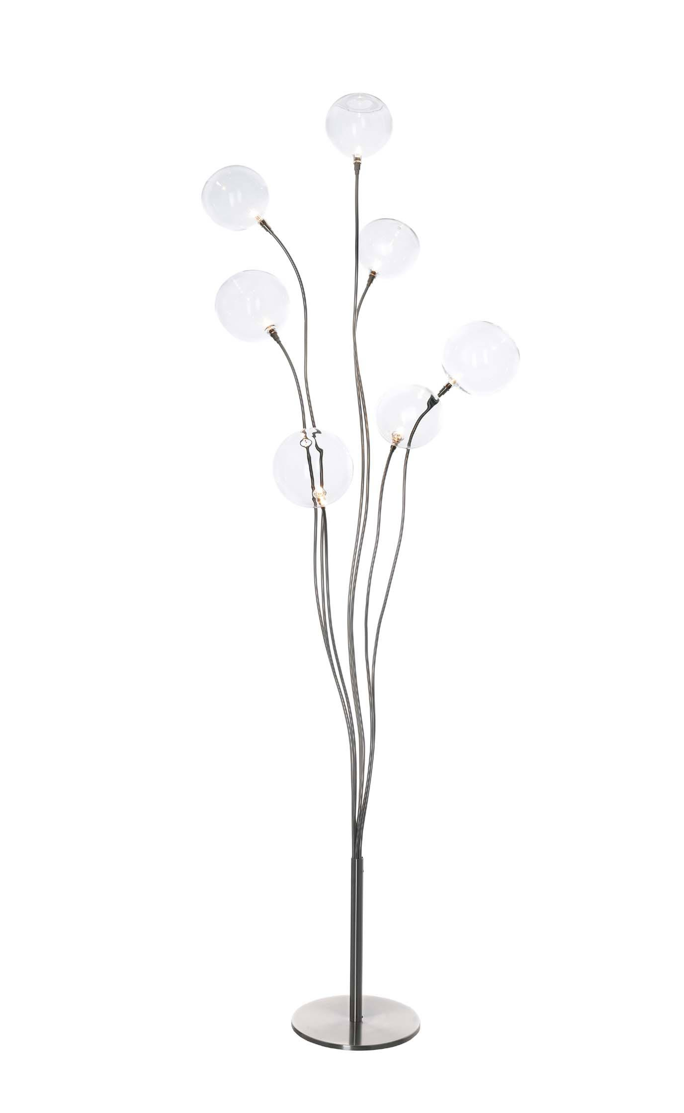 Spectacular Standard Lamp With 7 Lights In Clear Glass Balls intended for sizing 1376 X 2240