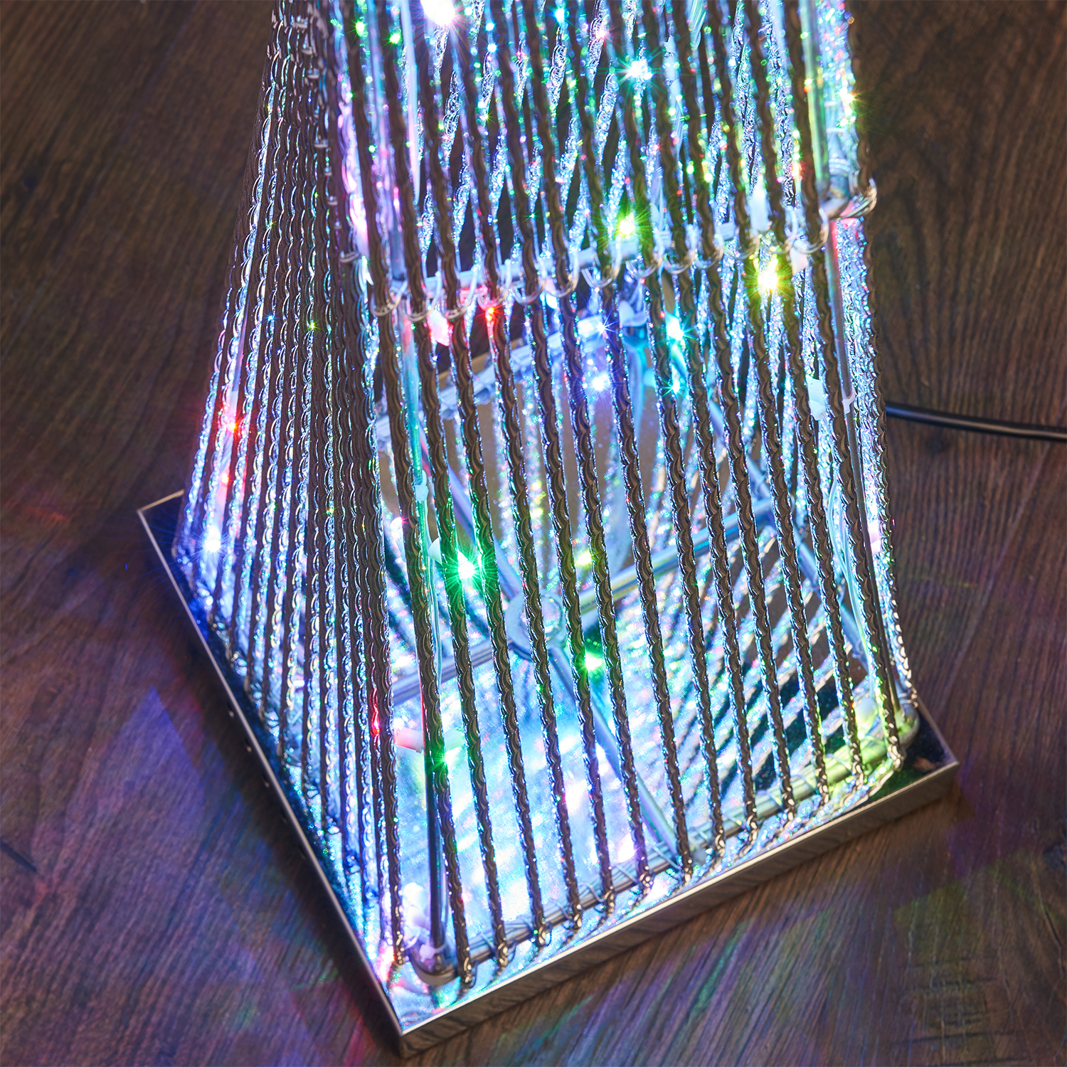 Square Spiral Colour Changing Floor Light in proportions 1500 X 1500