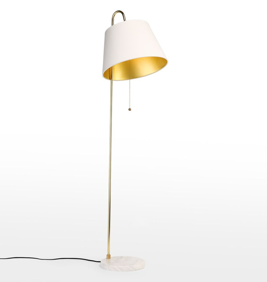 Stem Floor Lamp White Linen Shade White Floor Lamp Floor regarding sizing 936 X 990