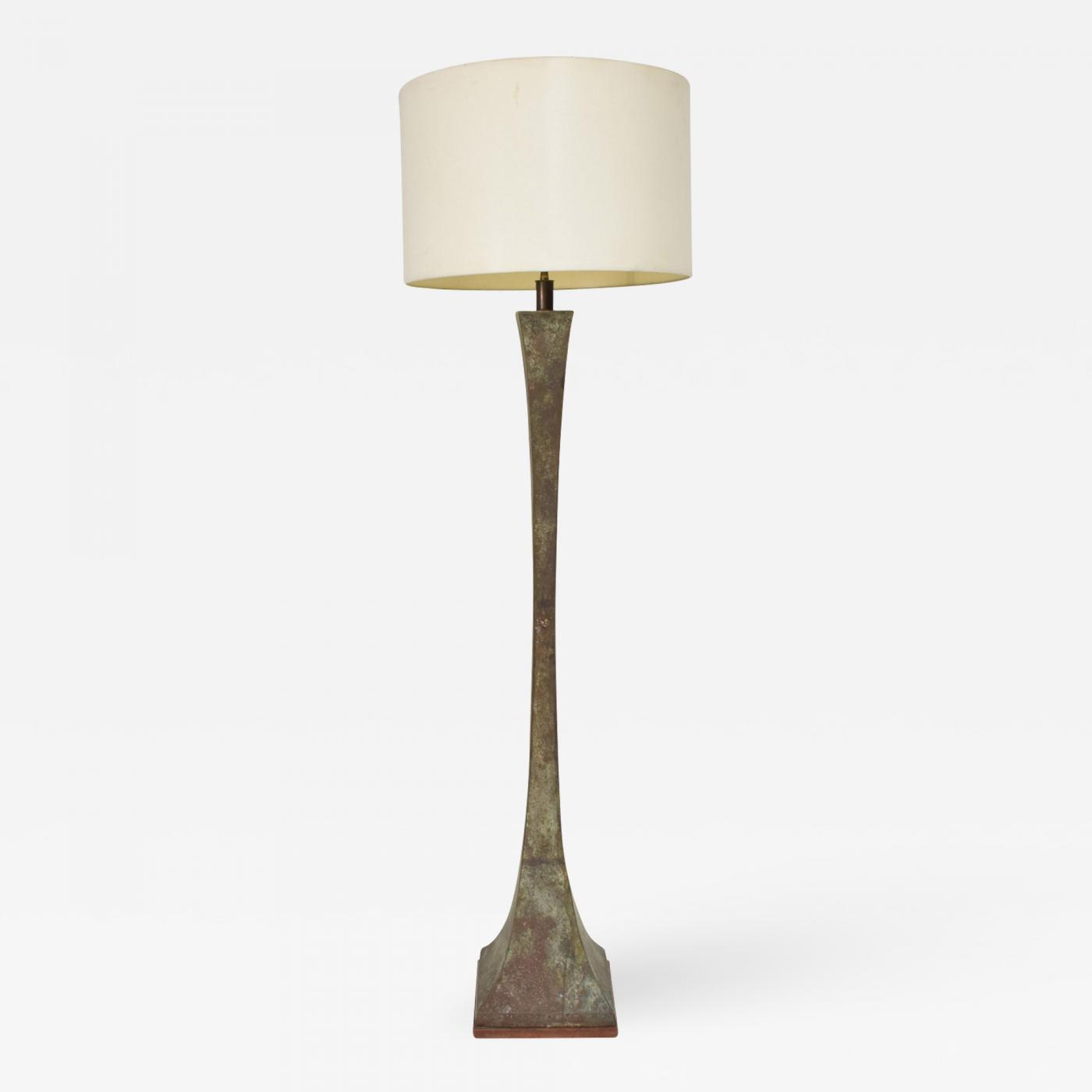 Stewart Ross James Mid Century Modern Bronze Floor Lamp With Verdigris Patina Stewart Ross Hansen for size 1400 X 1400
