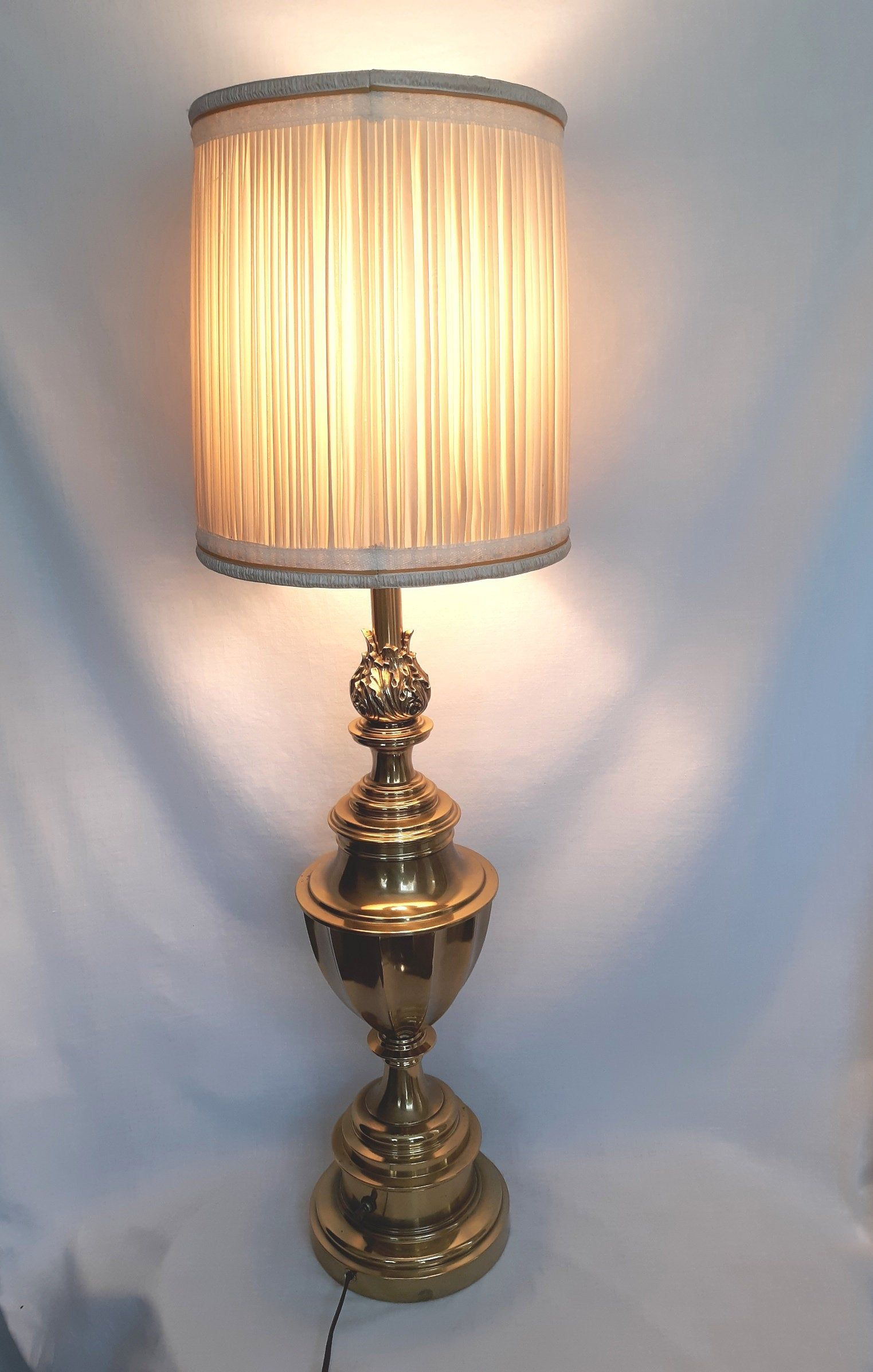 Stiffel Lamp Neoclassical Heavy Brass Flaming Torch Trophy throughout proportions 1523 X 2394