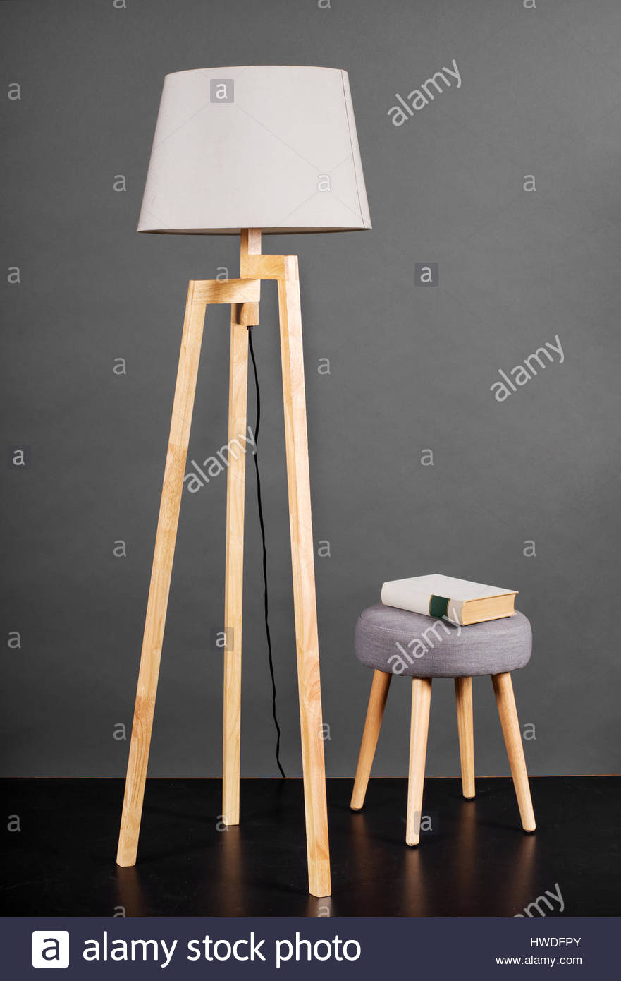 Still Life Of Retro Style Wooden Floor Lamp Beside Small inside proportions 881 X 1390