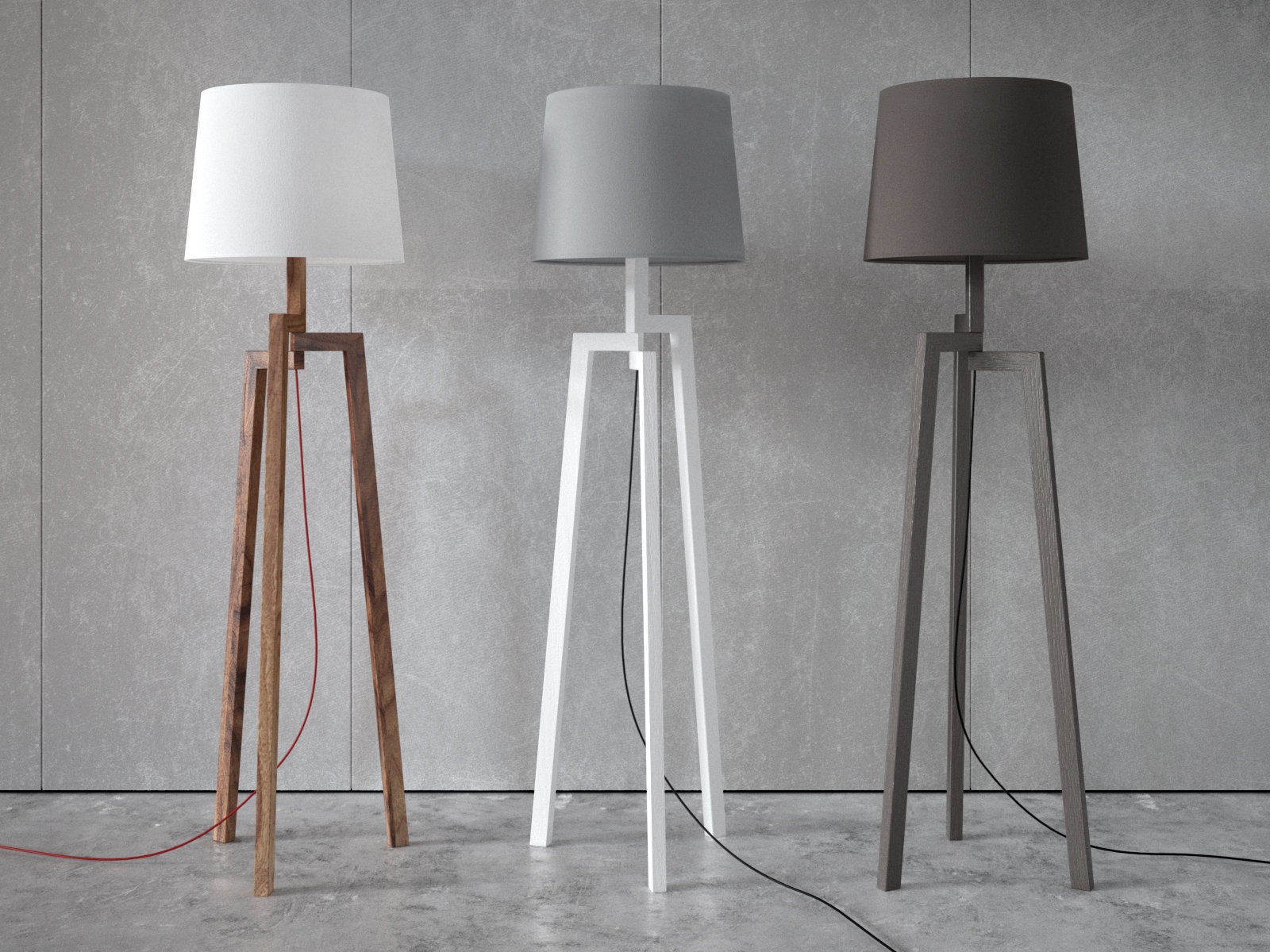 Stilt Floor And Table Lamps 3d Model in dimensions 1600 X 1200