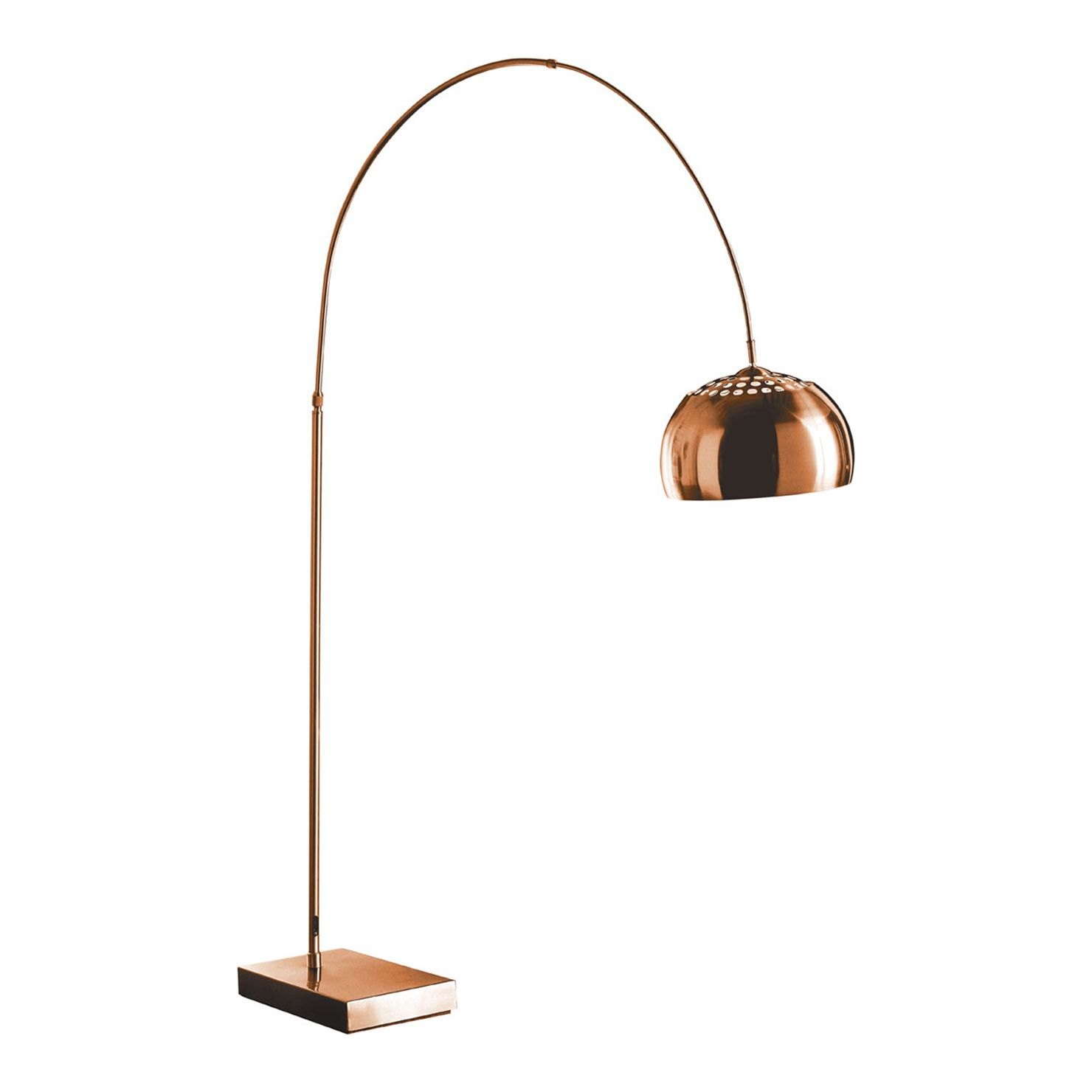 Strata Arched Floor Lamp Copper Marble Finish Achica within dimensions 1480 X 1480