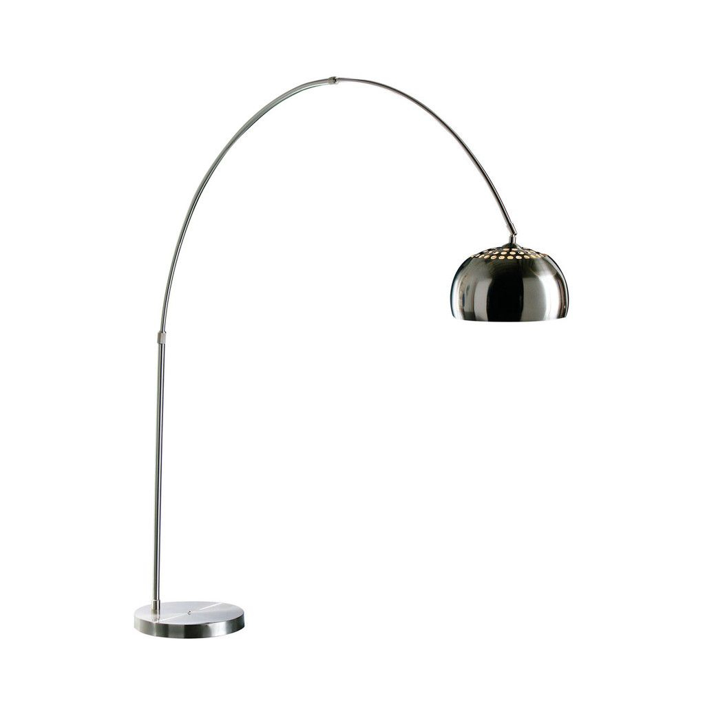 Strata Floor Lamp Large Arched Chrome Effect Lighting with measurements 1024 X 1024