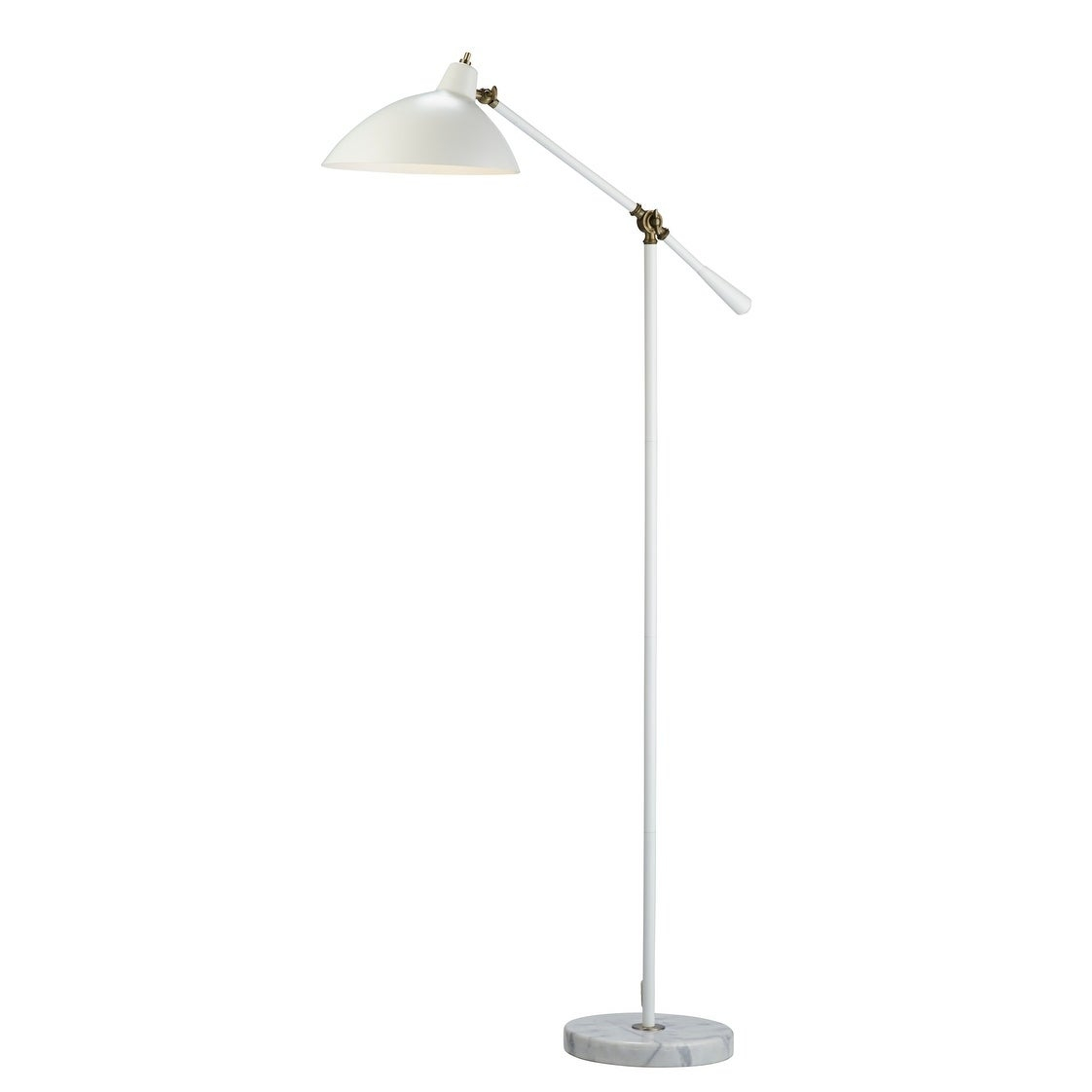 Strick Bolton Kellen Adjustable White Floor Lamp With Marble Base pertaining to dimensions 1122 X 1122