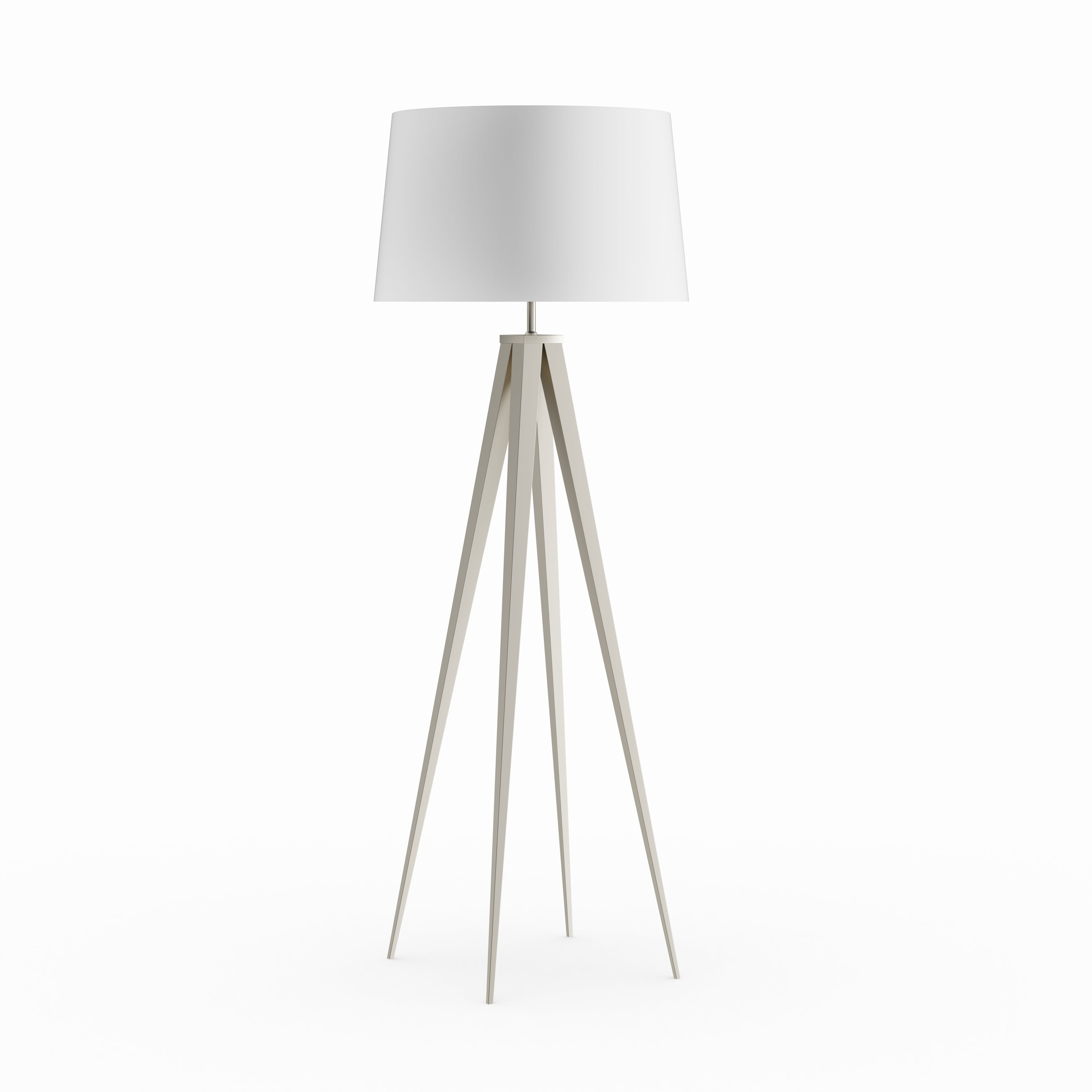 Strick Bolton Miles 63 Inch Brushed Nickel Tripod Floor Lamp with regard to proportions 3500 X 3500