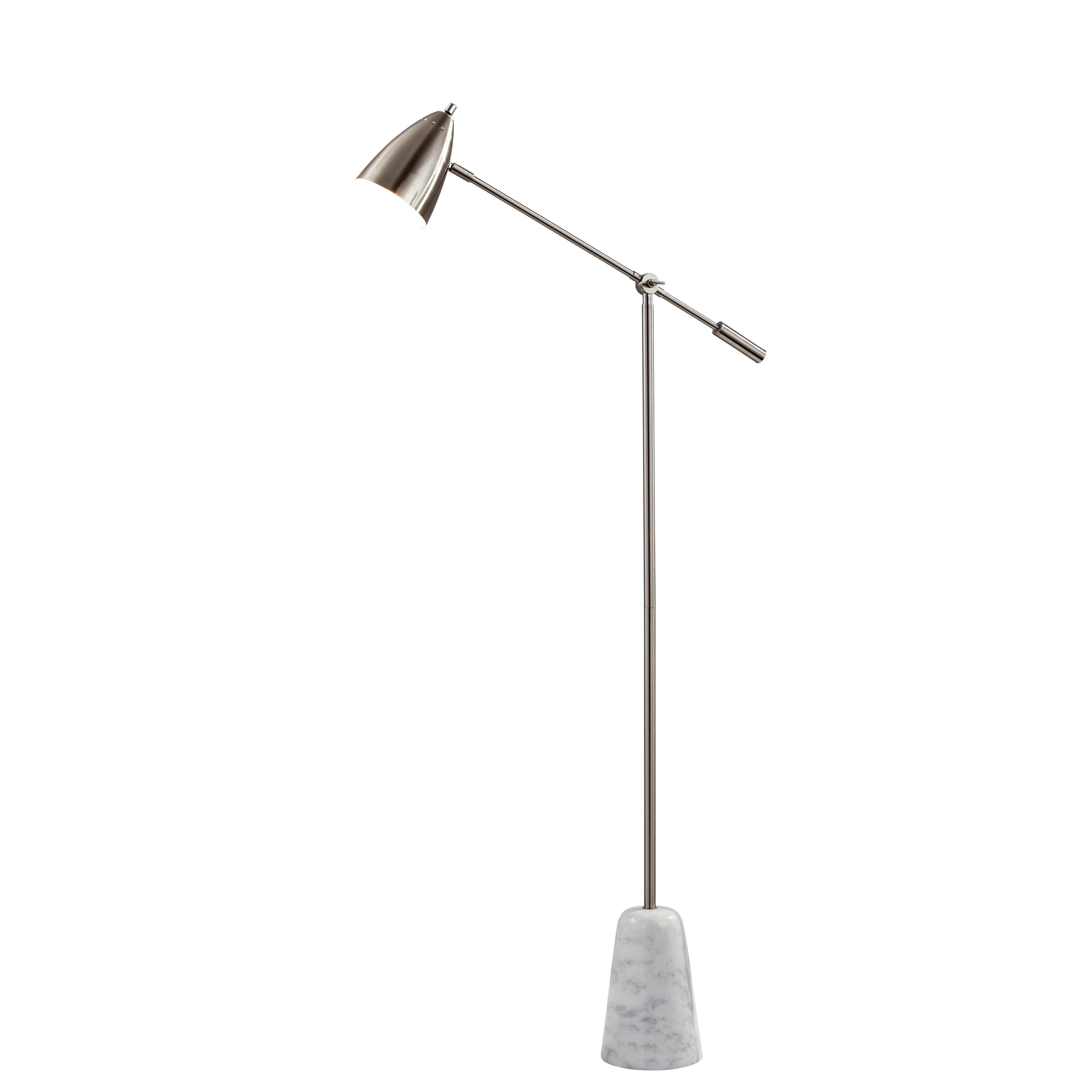 Strick Bolton Shera Brushed Steel Boom Arm Floor Lamp with regard to measurements 3500 X 3500