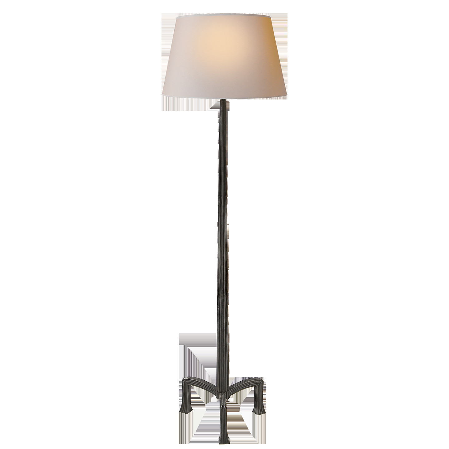 Strie Floor Lamp In Aged Iron With Natural Paper Shade 630 with regard to measurements 1440 X 1440