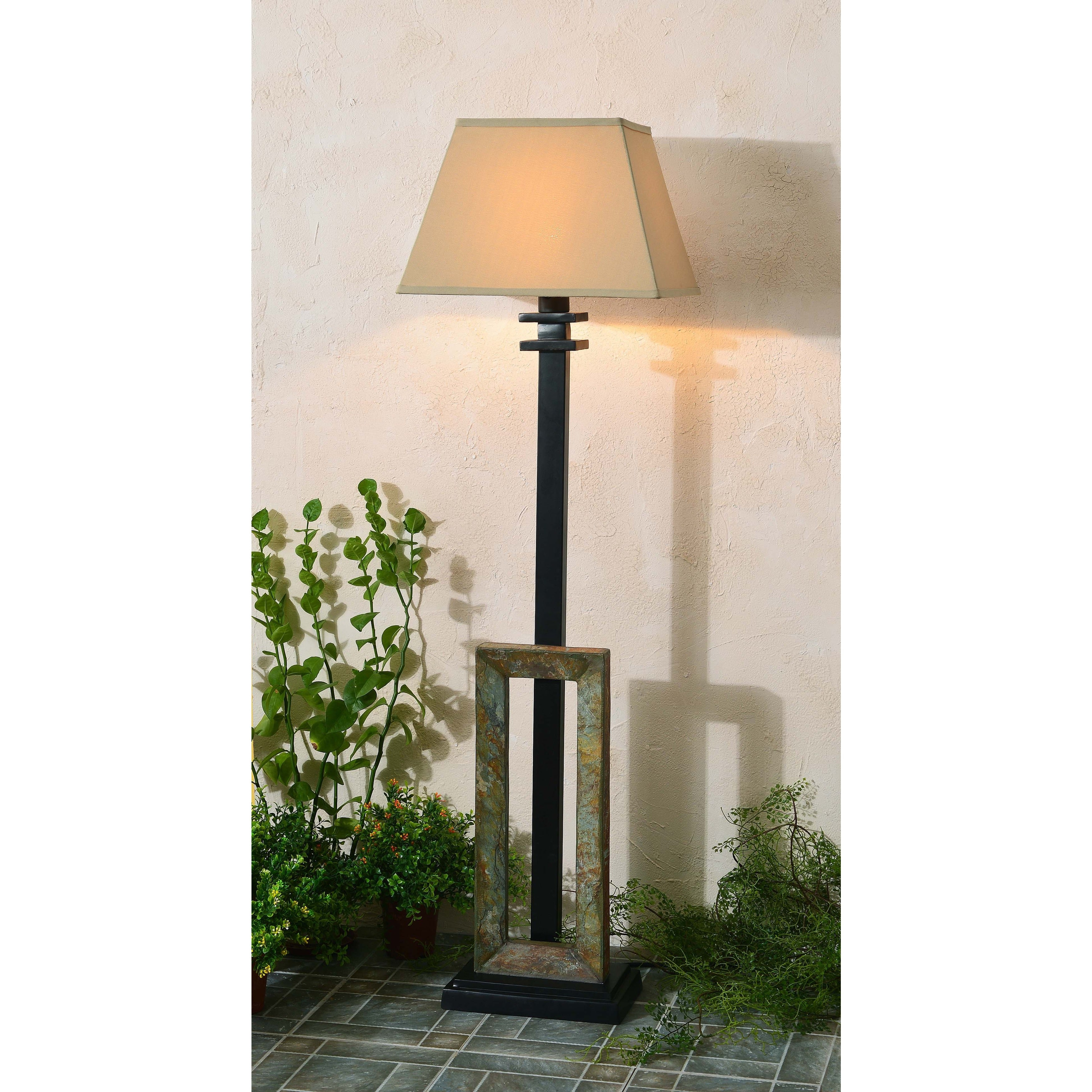 Stronach Natural Slate 60 Inch Outdoor Floor Lamp in size 3500 X 3500