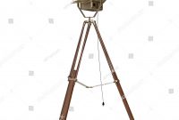 Studio Spotlight Floor Lamp Wooden Tripod Stockillustration with regard to measurements 1500 X 1600