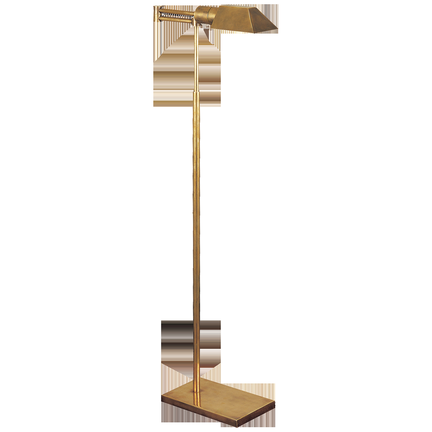 Studio Swing Arm Floor Lamp In Hand Rubbed Antique Brass In within measurements 1440 X 1440
