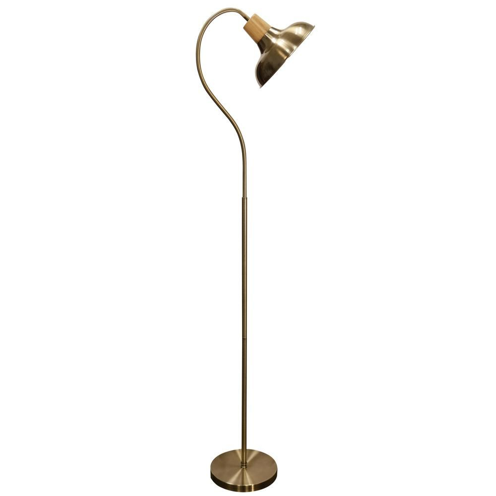 Stylecraft 645 In Gold Floor Lamp With Gold Steel Shade In pertaining to measurements 1000 X 1000