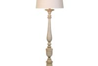 Stylecraft 65 In Distressed Off White Floor Lamp With Oatmeal Hardback Fabric Shade for dimensions 1000 X 1000