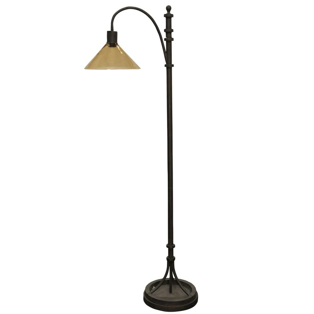 Stylecraft 653 In Industrial Bronze Floor Lamp With Clear regarding proportions 1000 X 1000