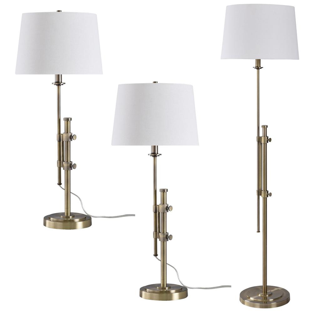 Stylecraft Finial 60 In Brass Table Lamp And Floor Lamp Set 3 Pack regarding measurements 1000 X 1000