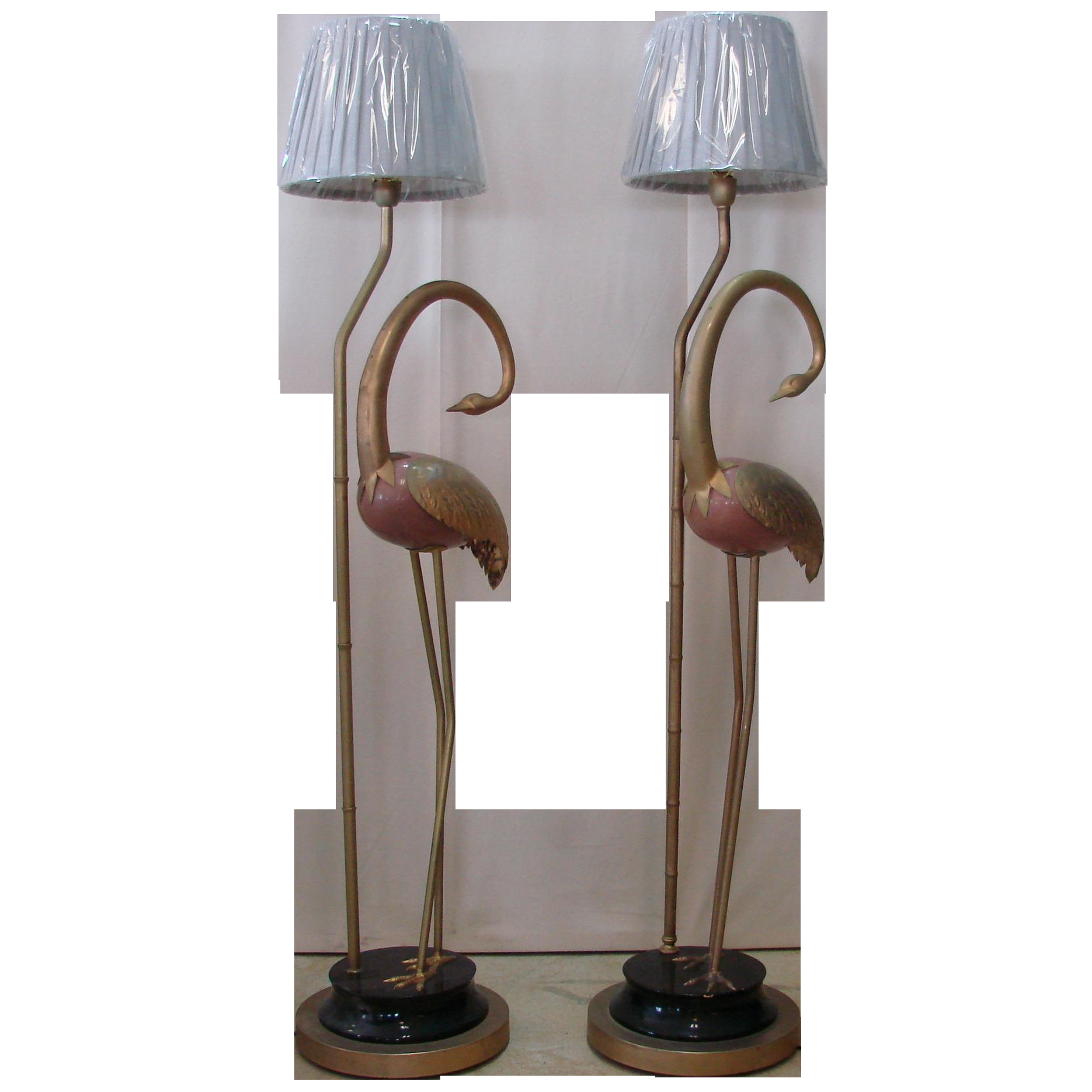 Stylized Flamingo Floor Lamps Pair Chairish Floor Lamp within proportions 1870 X 1870