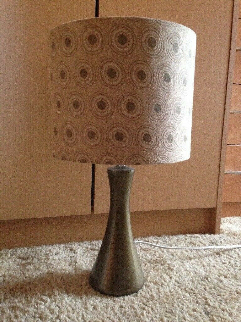 Suede Beigebrown With Bronze Stem Table Lamp As New May Post In Leigh Manchester Gumtree within size 768 X 1024