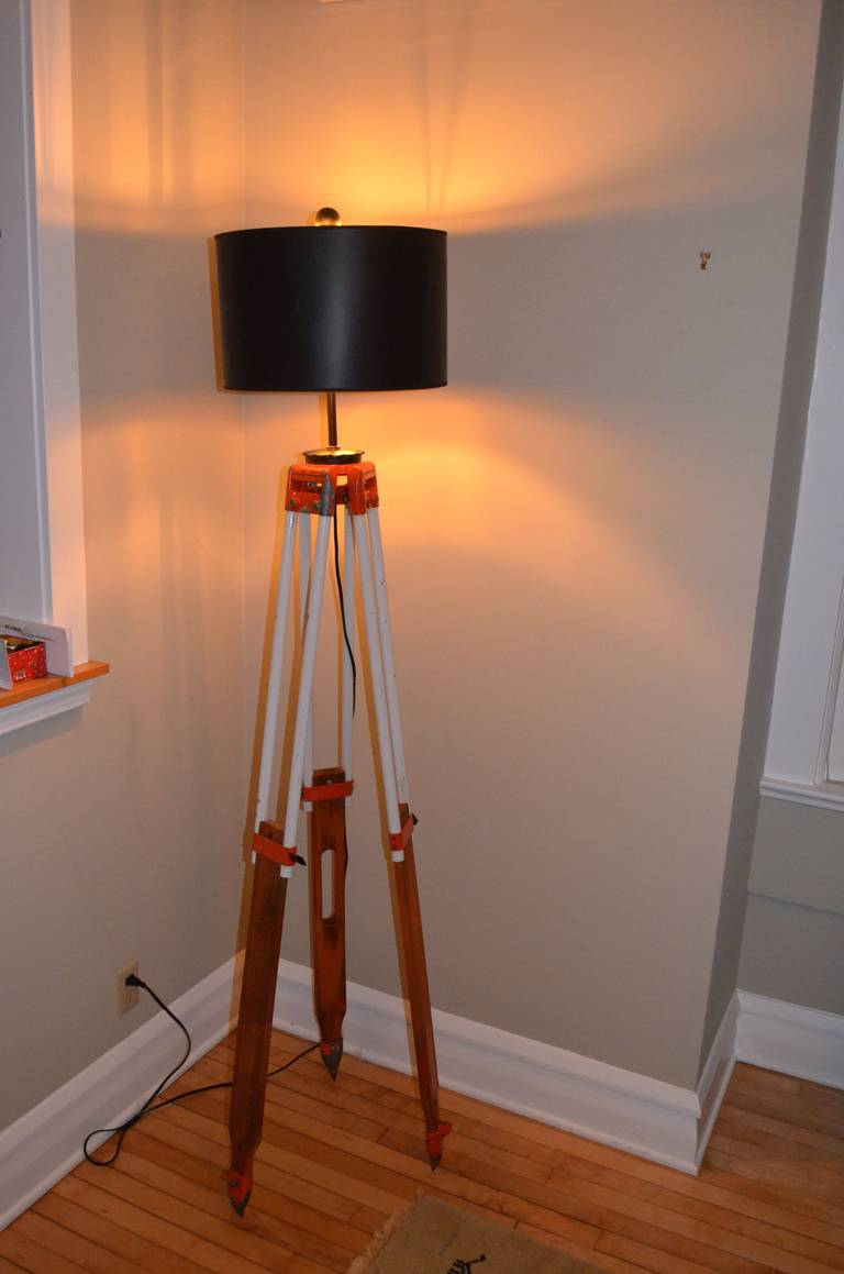 Surveyor Tripod David White As Floor Lamp intended for dimensions 768 X 1159