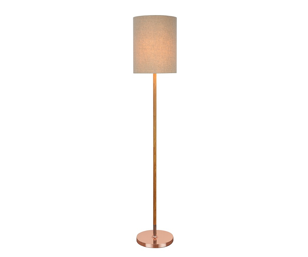 Sutton Floor Lamp In Copperwoodbeige in dimensions 1080 X 900