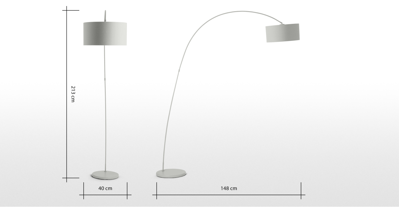 Sweep Stehlampe Mattwei Und Kupfer with regard to proportions 1320 X 686