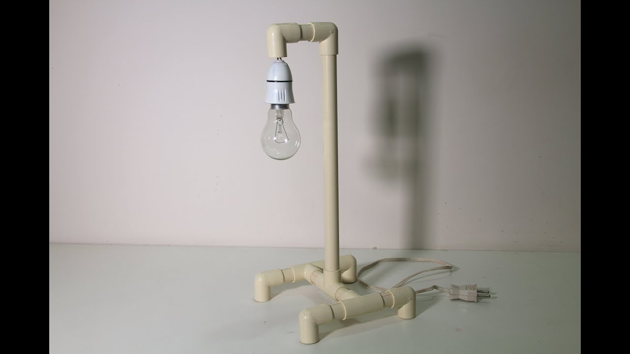 Table Lamp Made Pvc Pipe Diy Awesome Pvc Craft Projects with dimensions 1280 X 720
