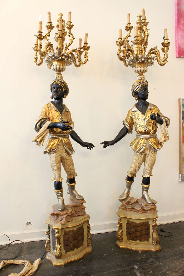 Tall Pair Of Blackamoor Torcheres At 1stdibs with proportions 768 X 1152