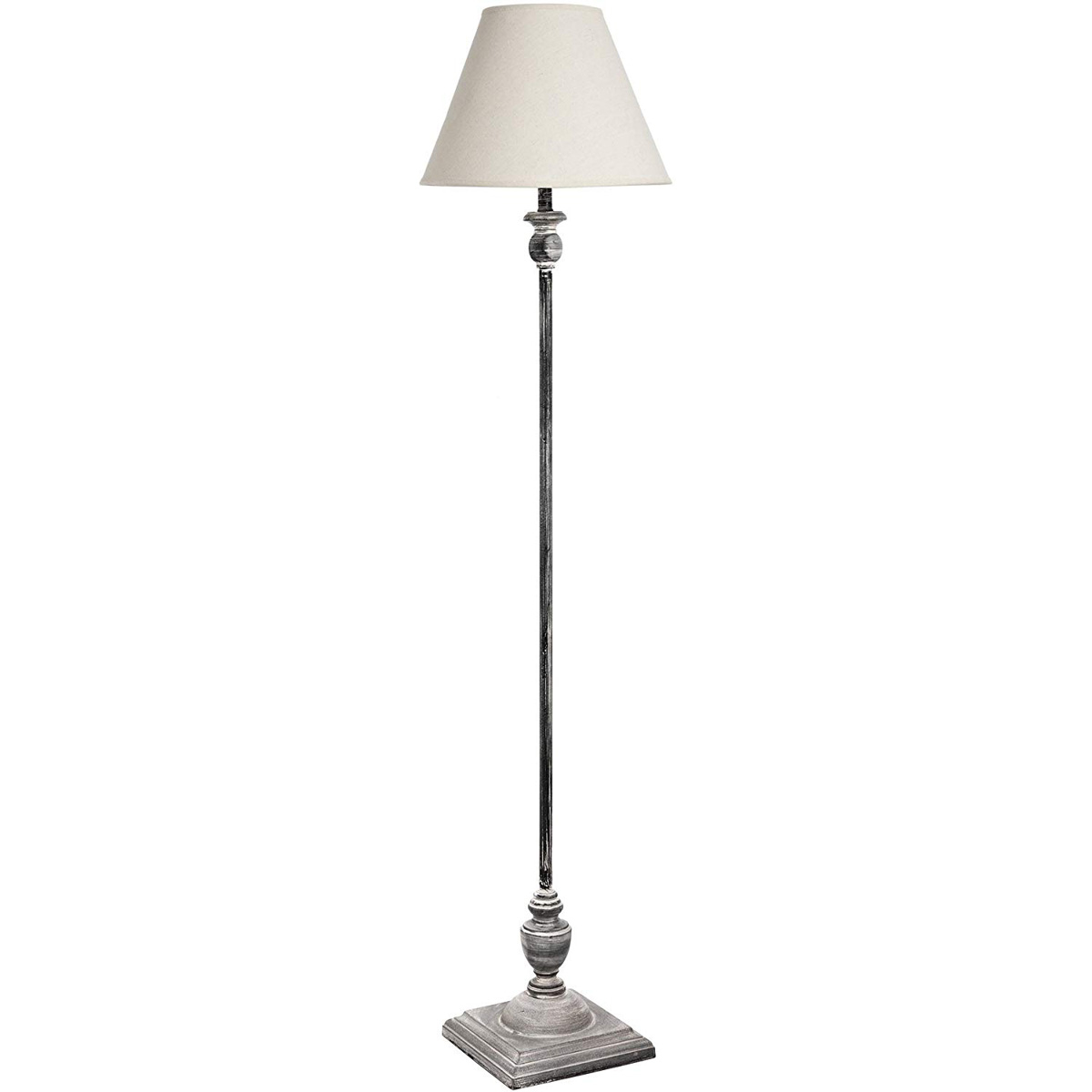 Tall Slim Distressed Black Floor Lamp in size 1200 X 1200