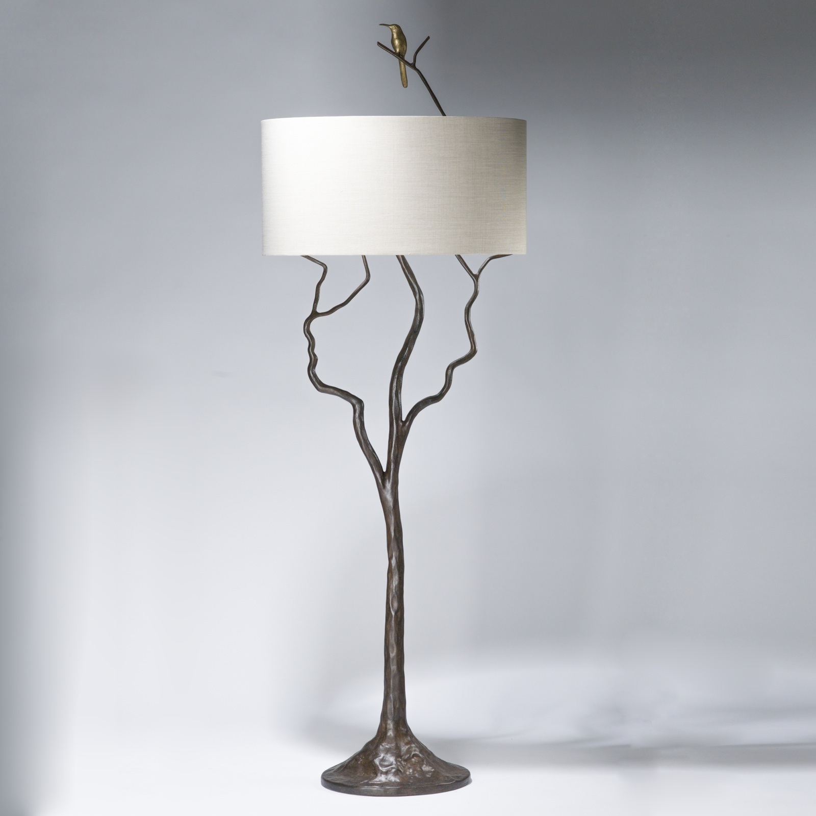 Tall Tree And Humming Bird Floor Lamp In Bronze Design for proportions 1600 X 1600