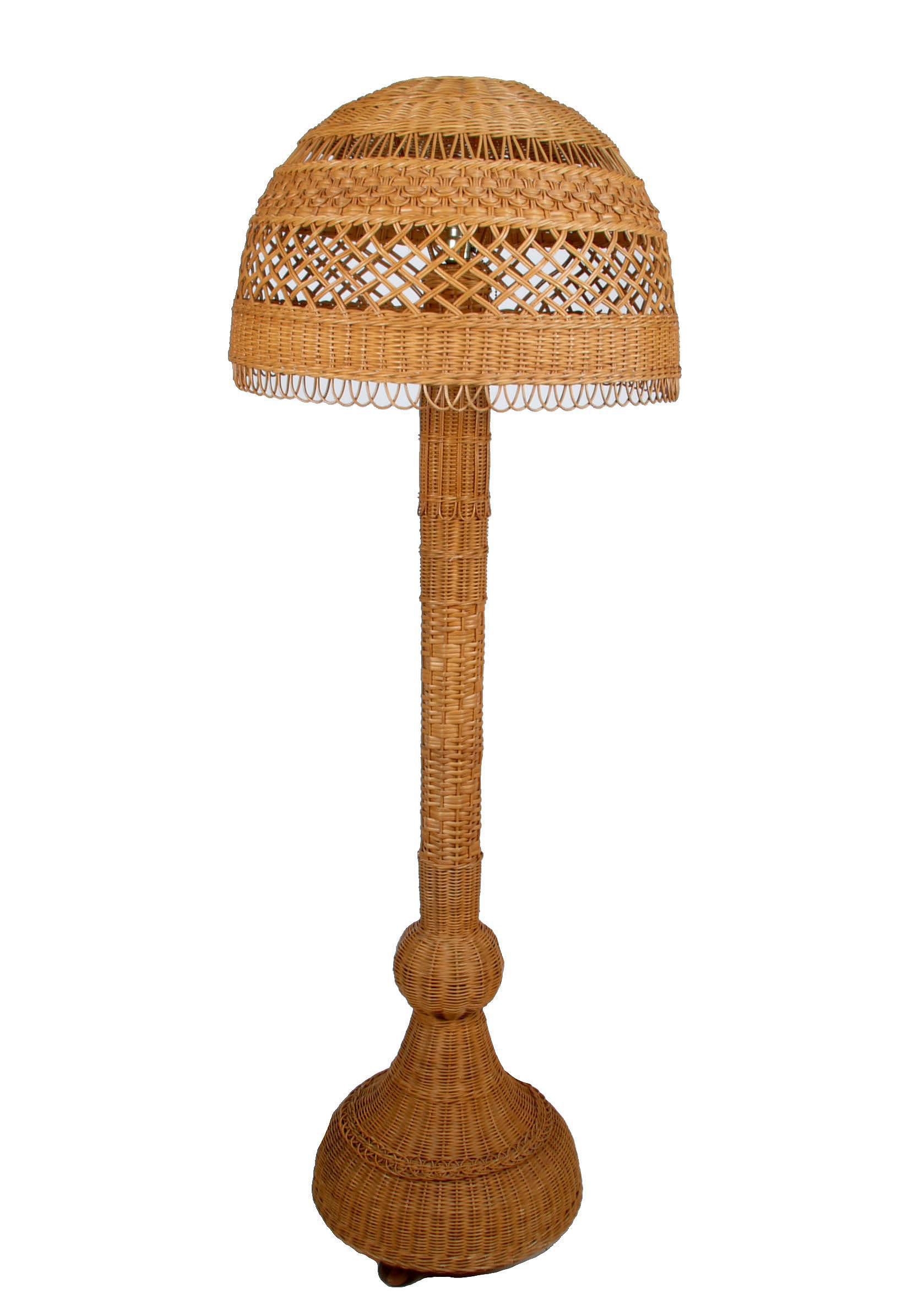 Tall Wicker Rooses Floor Lamp With Shade In 2019 Floor intended for dimensions 1669 X 2389