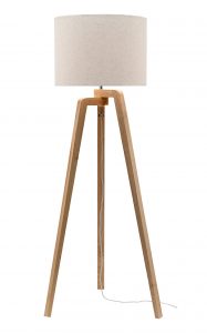 Tarifa Floor Lamp Timber Base Cotton Shade A34921 with size 850 X 1362