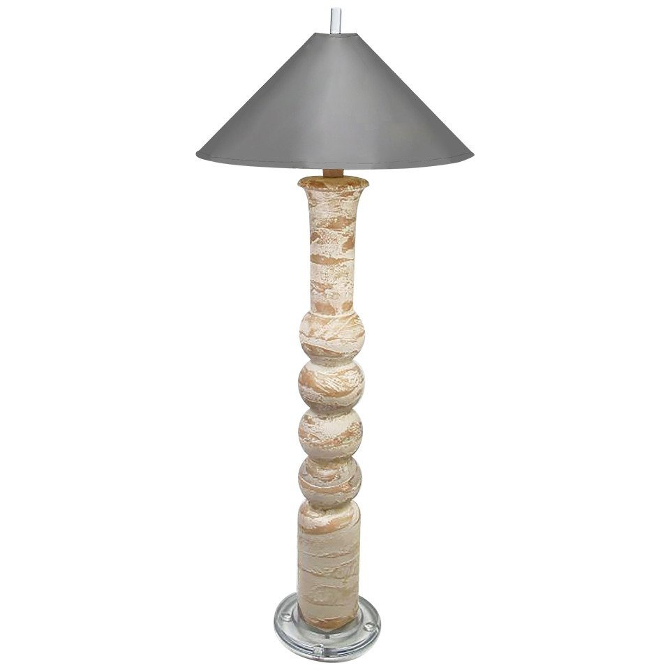 Textured And White Glazed Terracotta And Lucite Floor Lamp pertaining to sizing 960 X 960