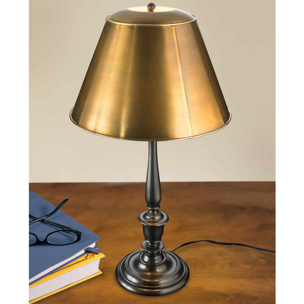 The New York Public Library Reading Table Lamp Hammacher with measurements 1000 X 1000