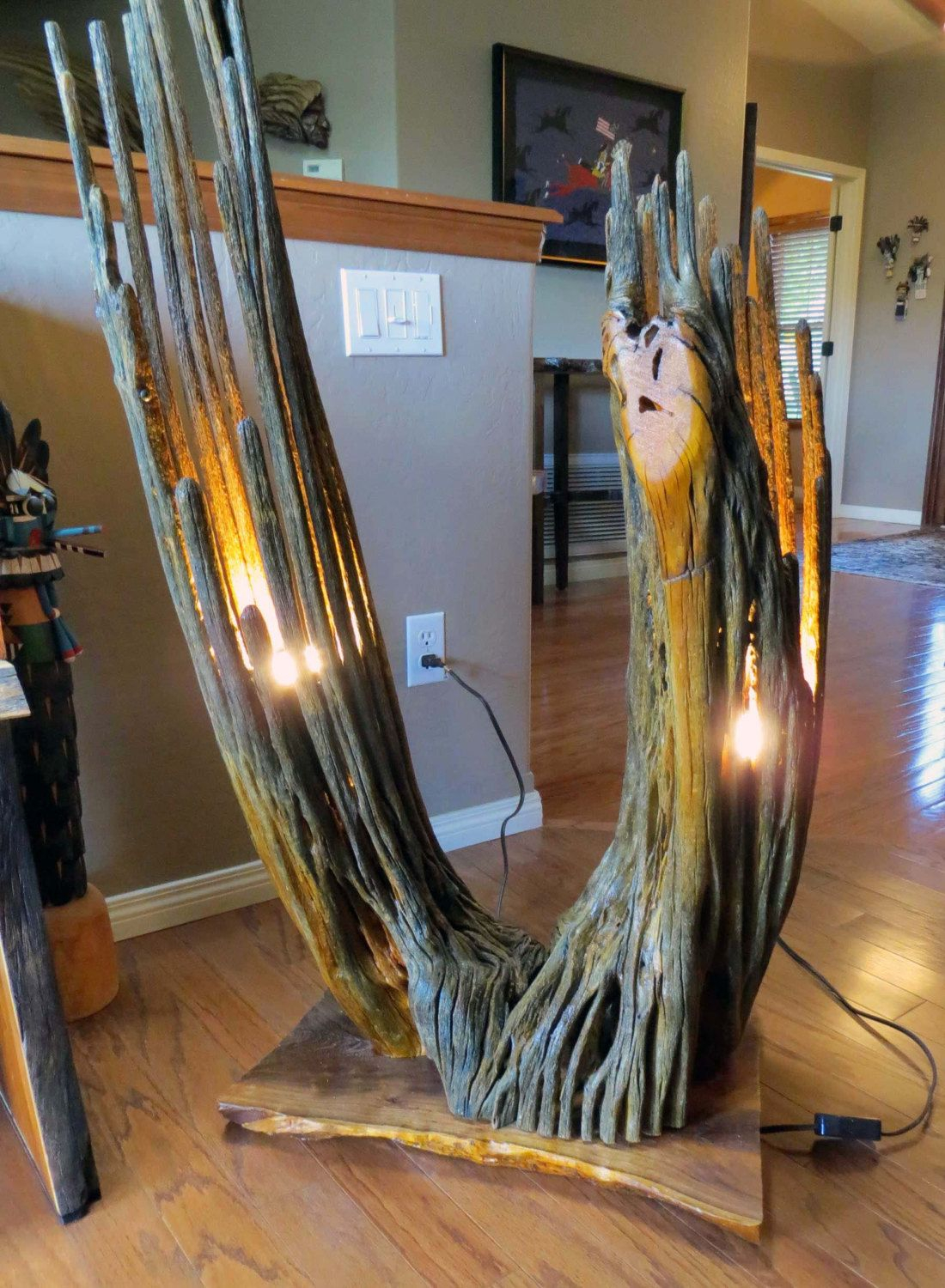 This Standing Lamp Is Made From 2 Arms Of A Saguaro Cactus inside measurements 1100 X 1500