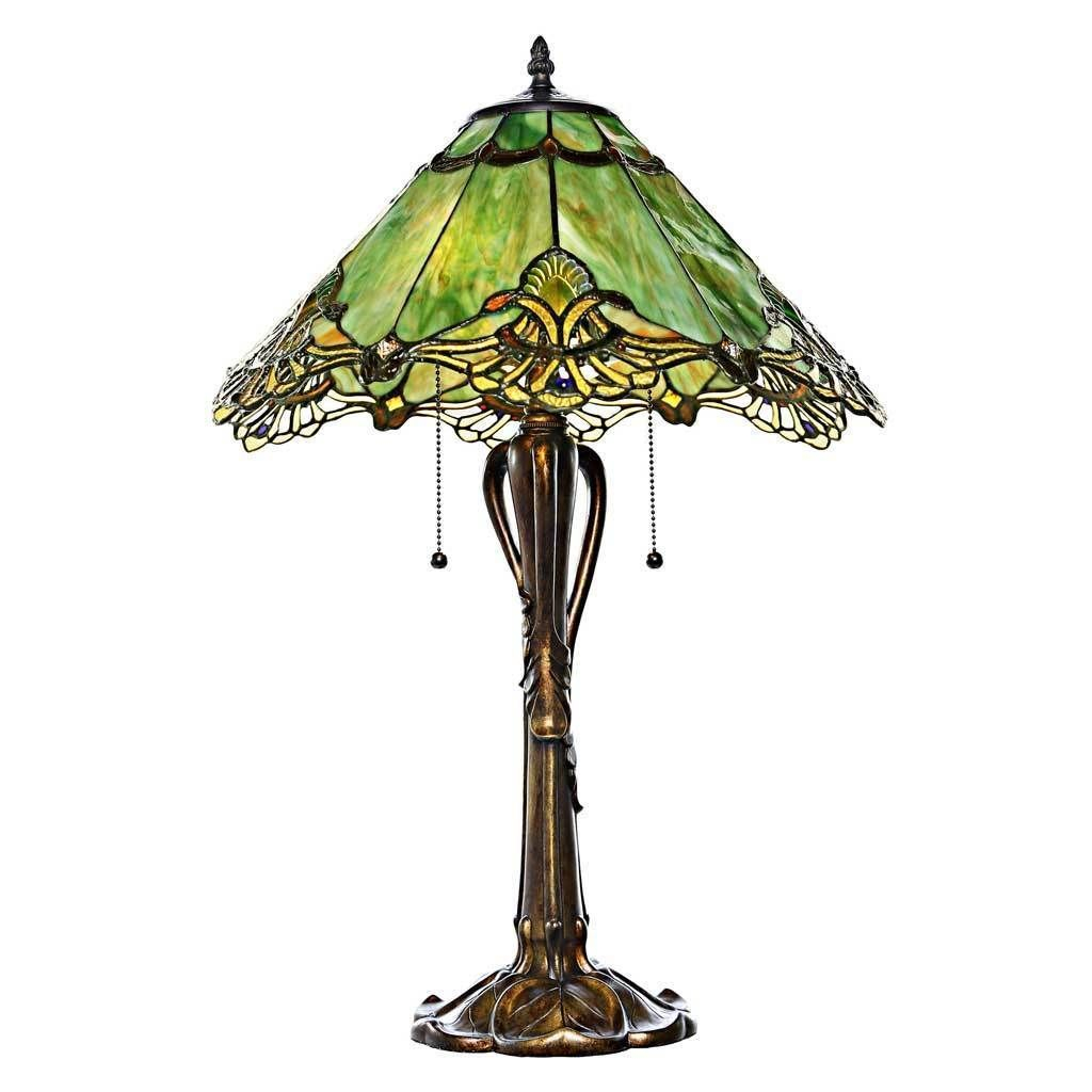 This Tiffany Style Table Lamp Features Sea Green Stained throughout size 1024 X 1024