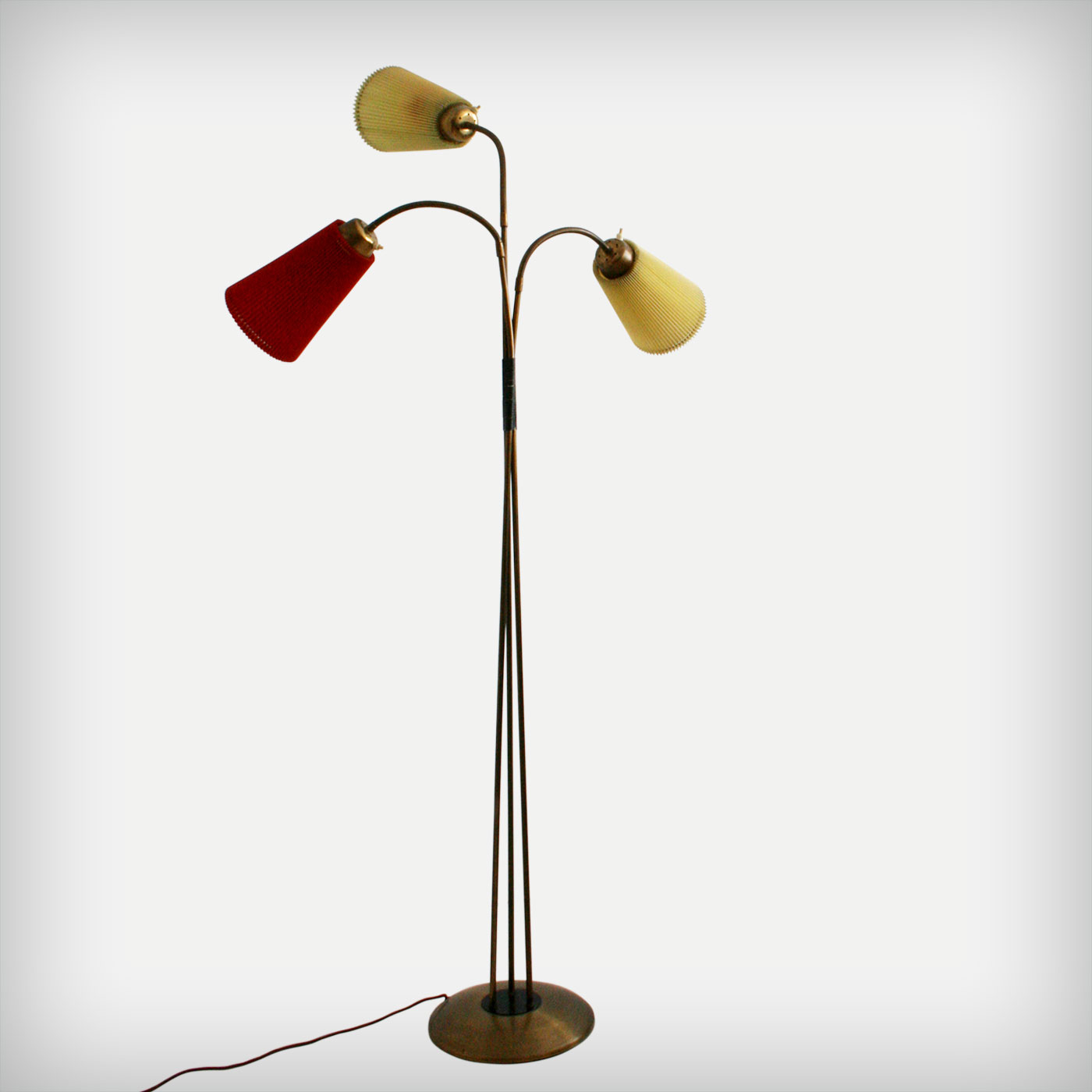 Three Arm Brass Floor Lamp Good Old Vintage Design pertaining to sizing 1400 X 1400